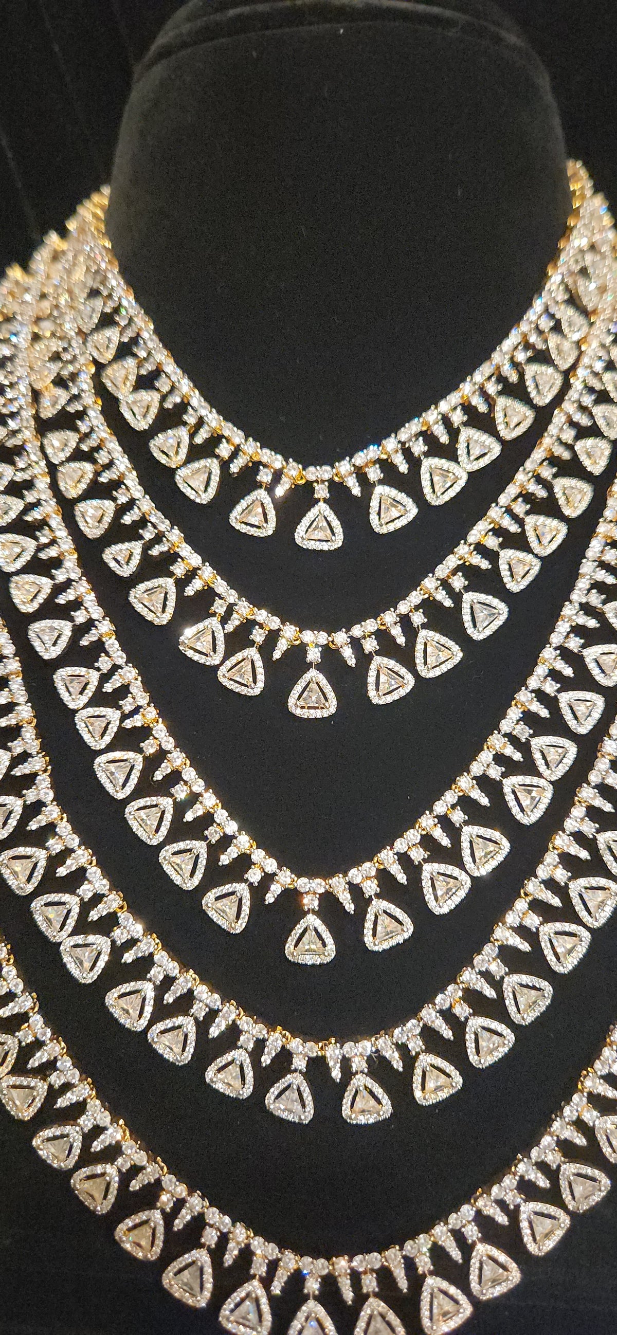 Royal Grandeur 5 Layer CZ Necklace Set