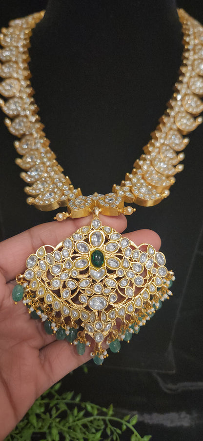 Jadau Kundan reversible 2-in-1 Mango Haram