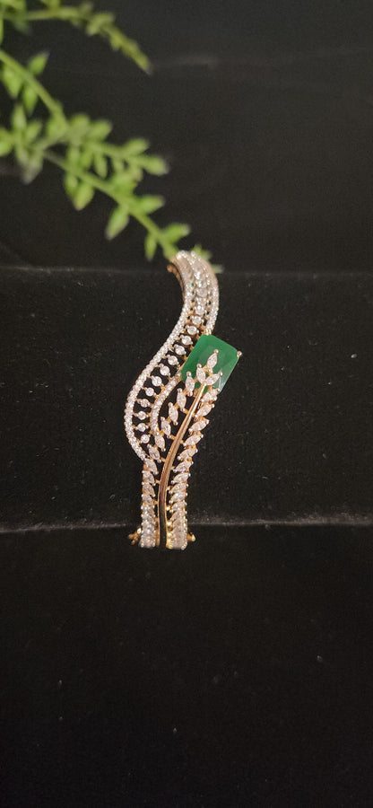 Leaf Vine Designer Stone Bracelet