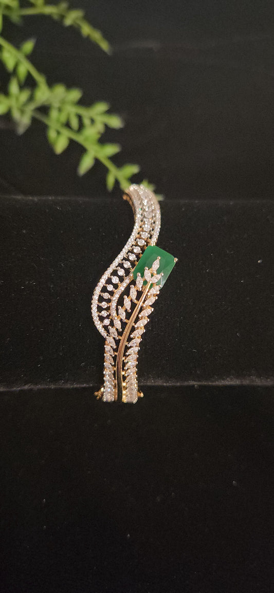 Leaf Vine Designer Stone Bracelet