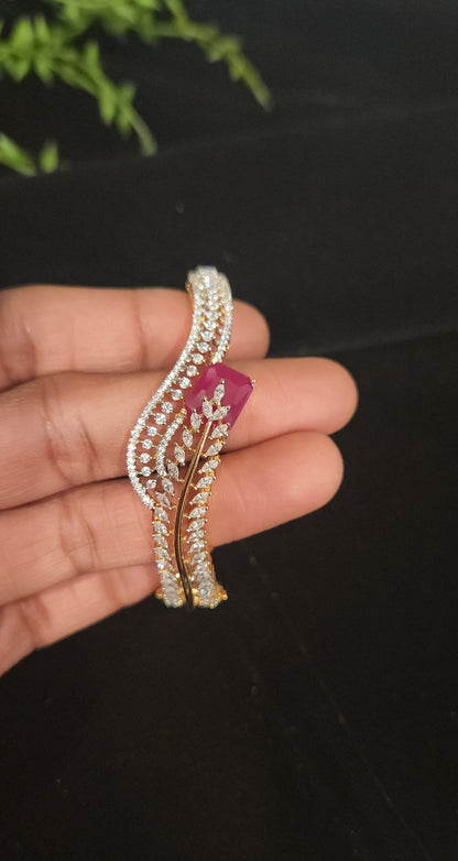 Leaf Vine Designer Stone Bracelet