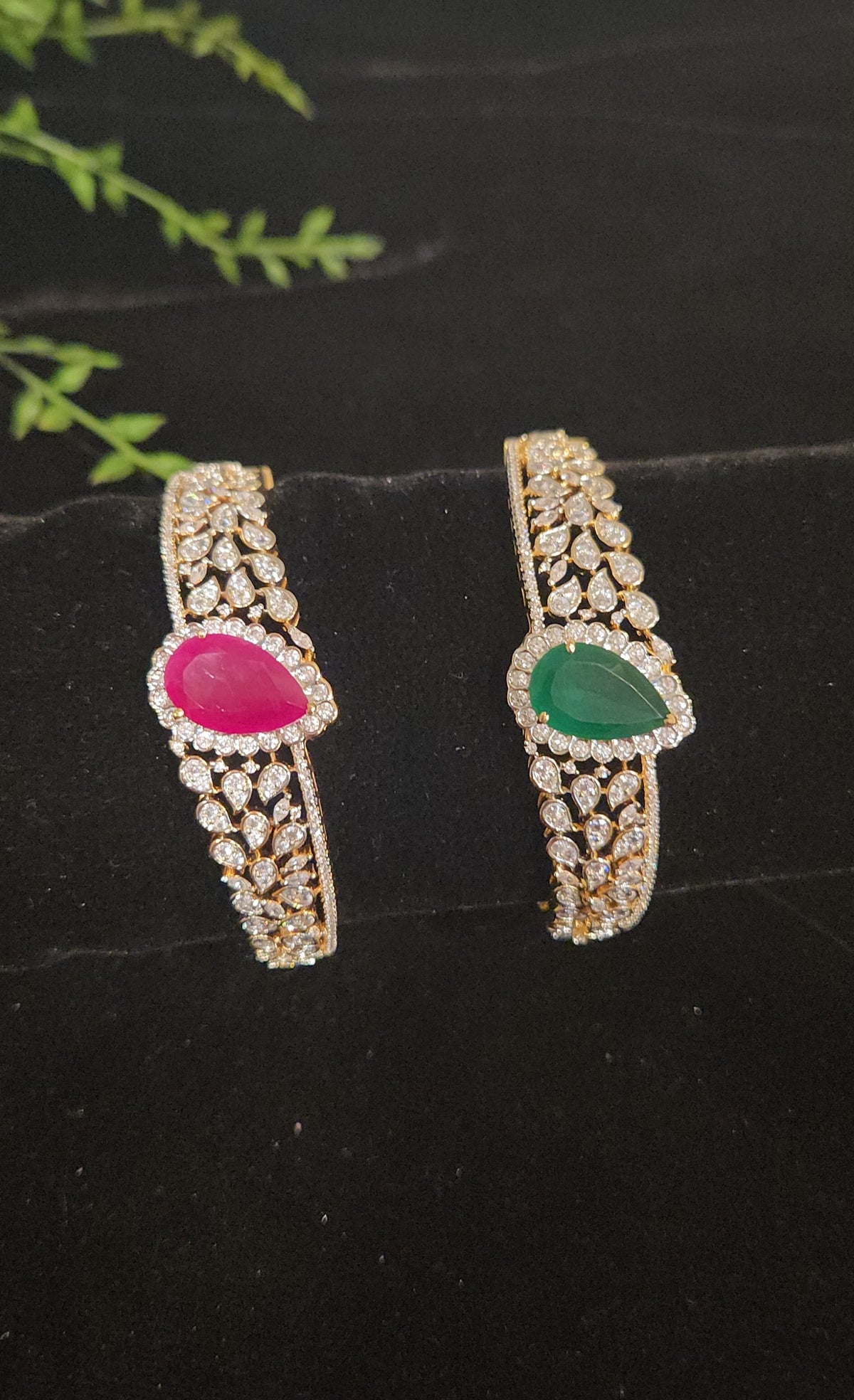 Teardrop Emerald CZ Bracelet