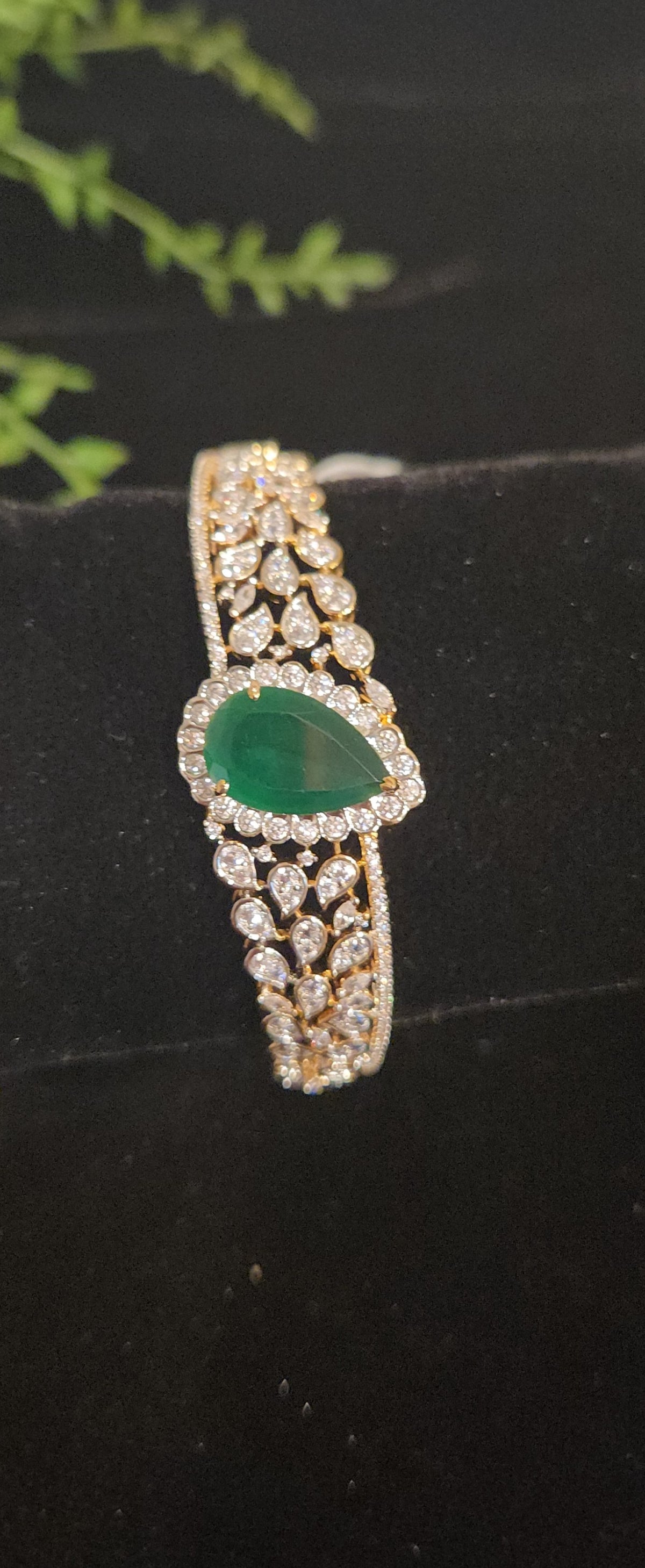Teardrop Emerald CZ Bracelet