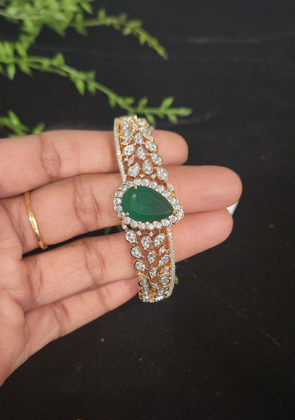 Teardrop Emerald CZ Bracelet
