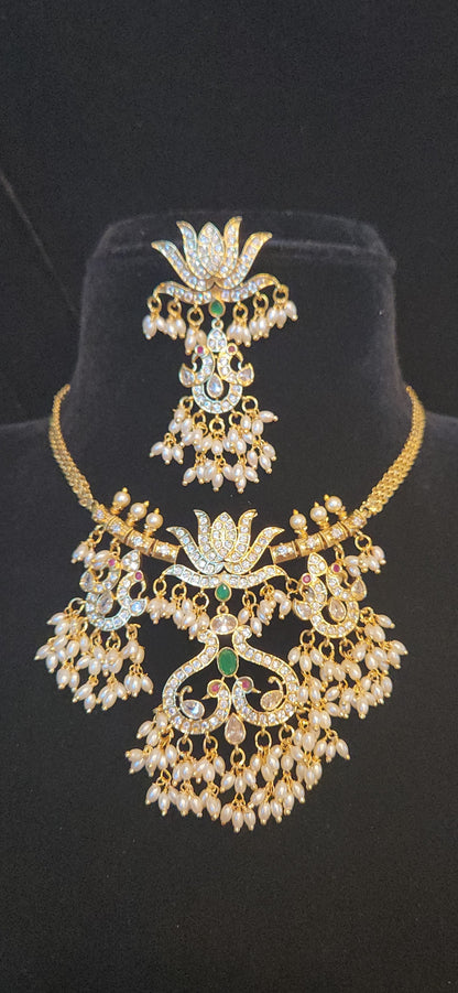 Lotus Elegance Guttapusalu Necklace Set