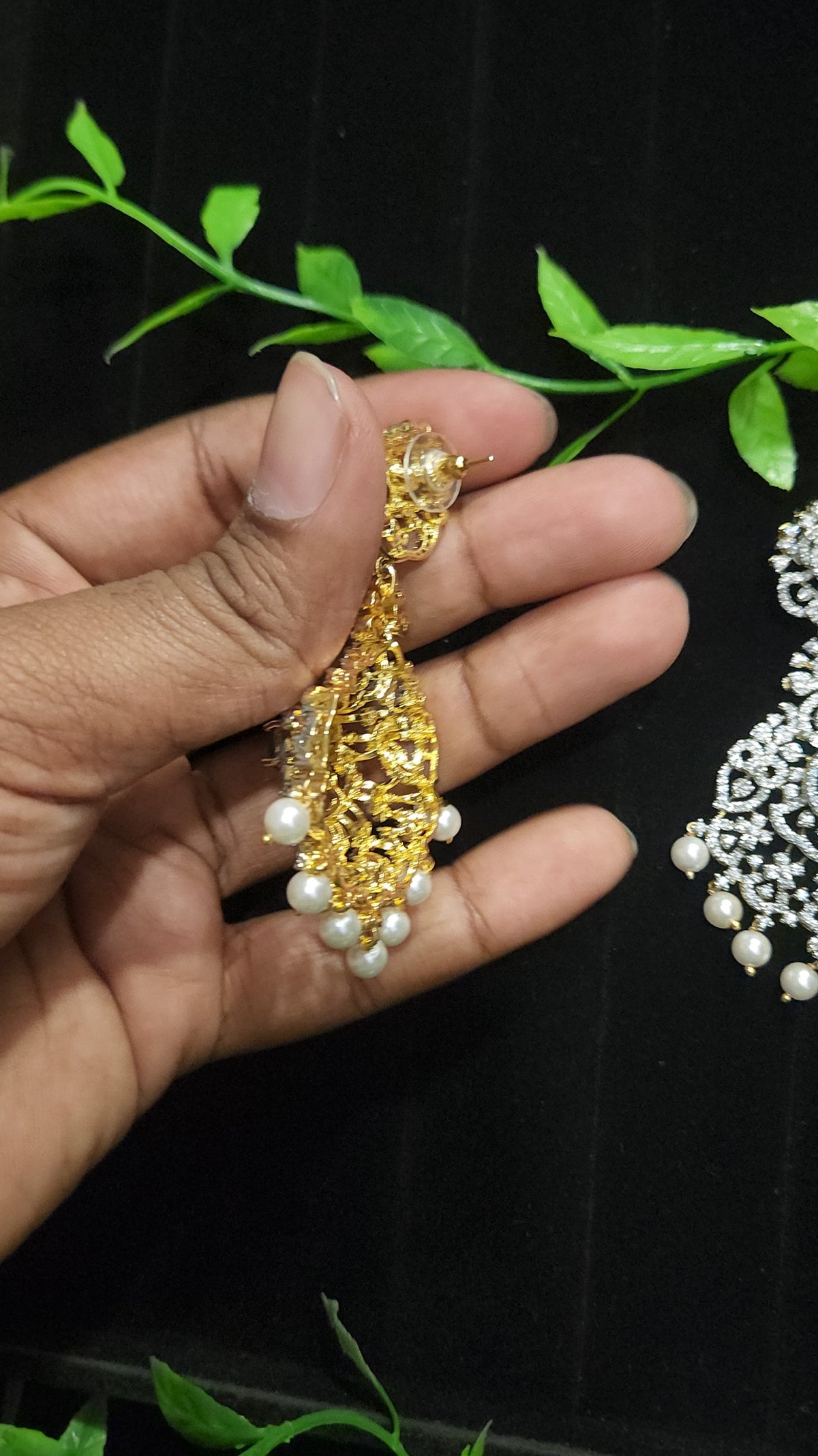 Diamond Finish CZ Floral Earrings