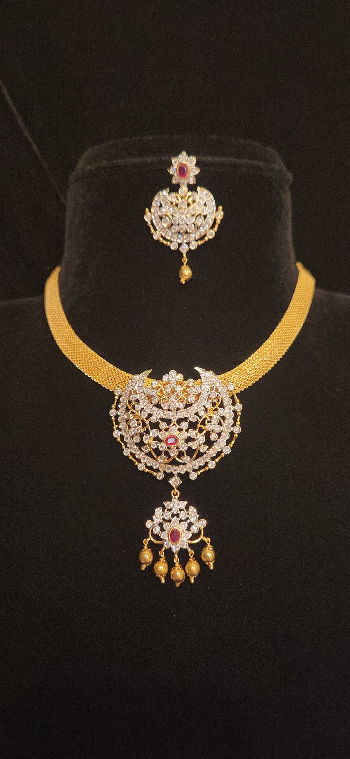 Designer Mesh Chain with CZ pendant