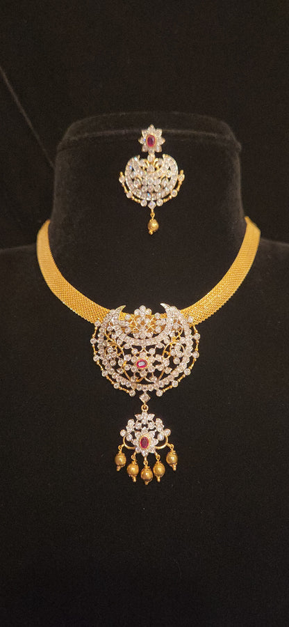 Designer Mesh Chain with CZ pendant