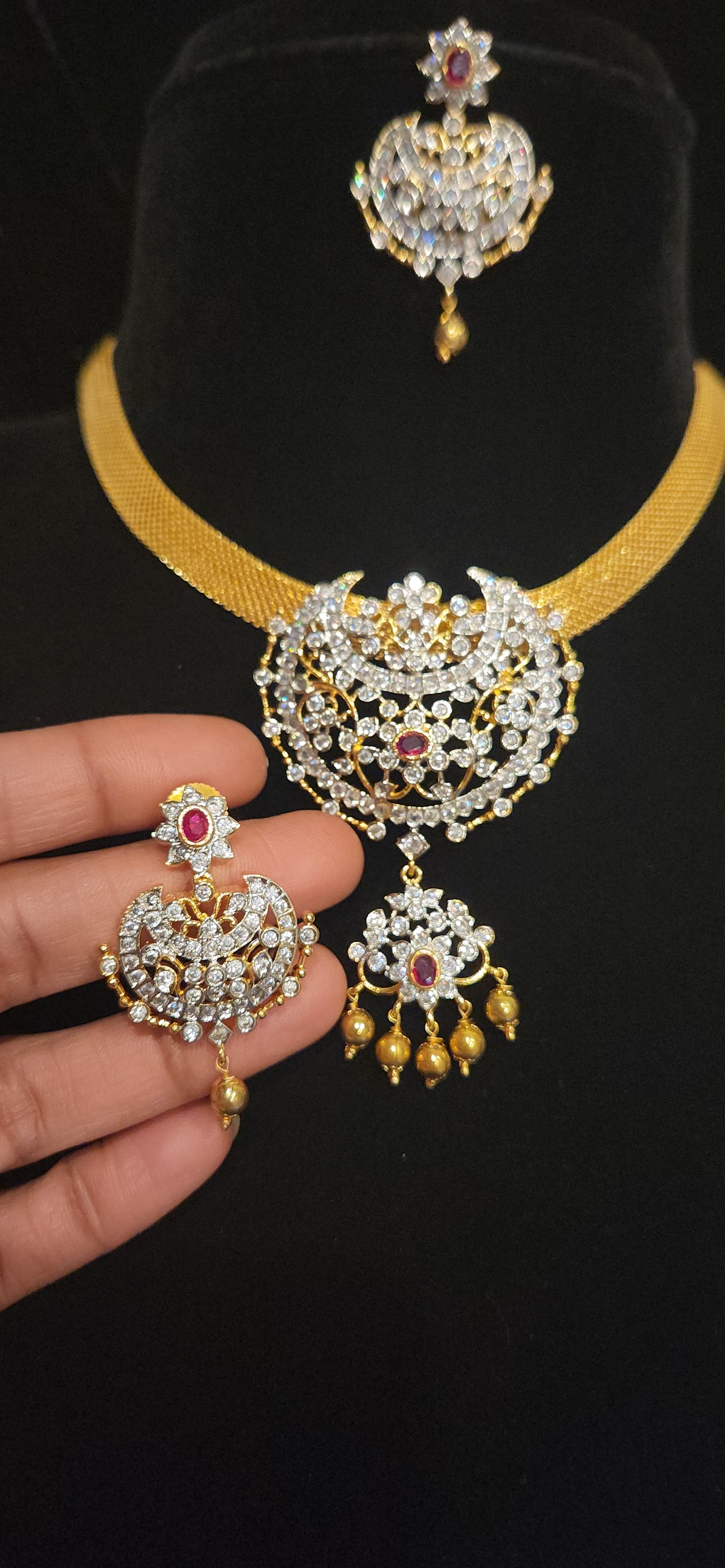 Designer Mesh Chain with CZ pendant