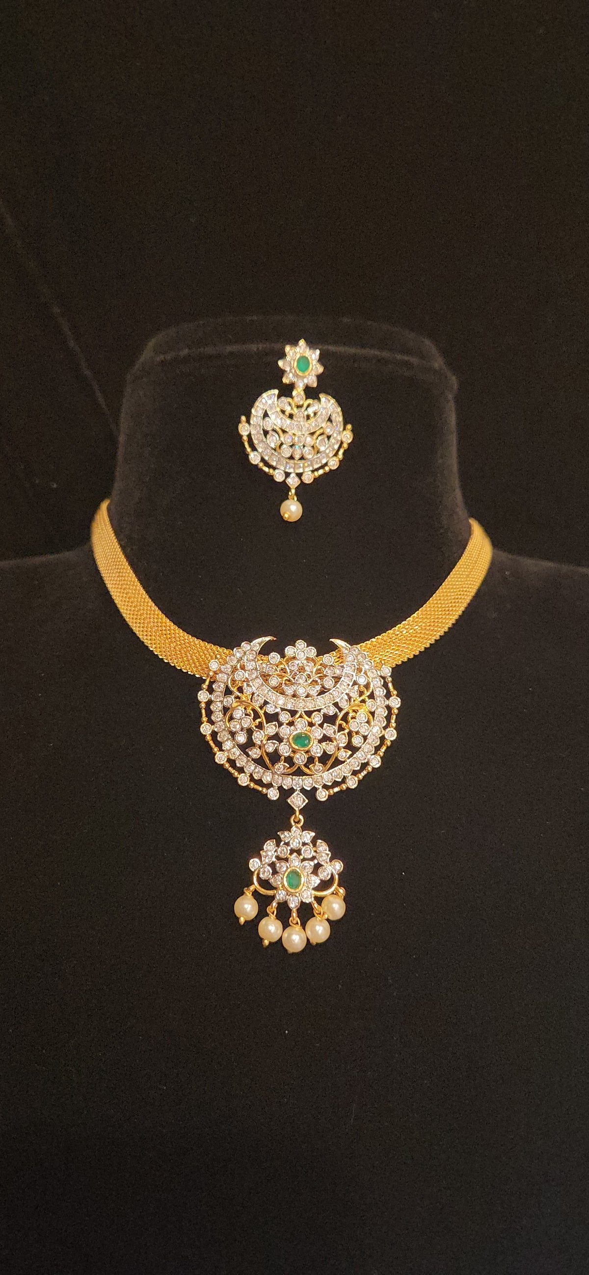 Designer Mesh Chain with CZ pendant
