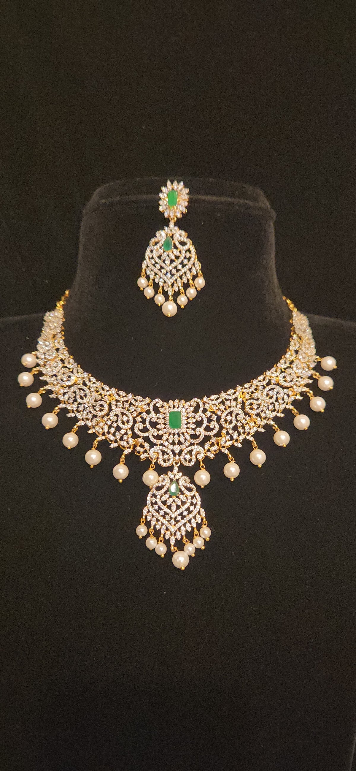 CZ Statement Necklace Set