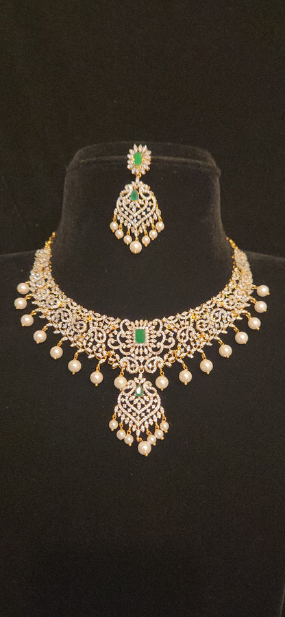 CZ Statement Necklace Set