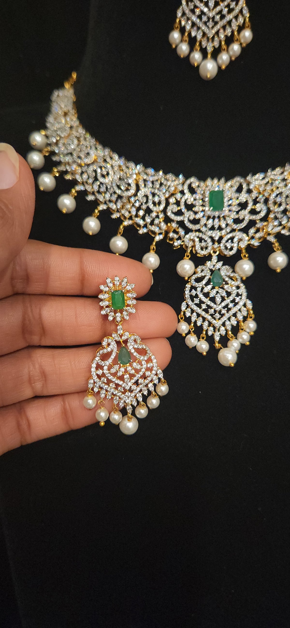 CZ Statement Necklace Set