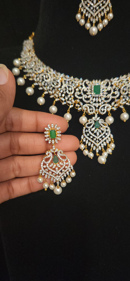 CZ Statement Necklace Set