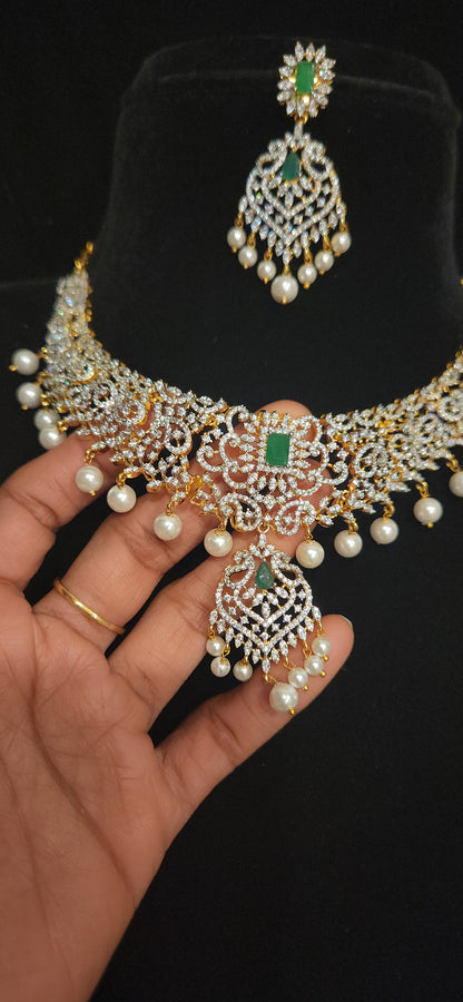 CZ Statement Necklace Set
