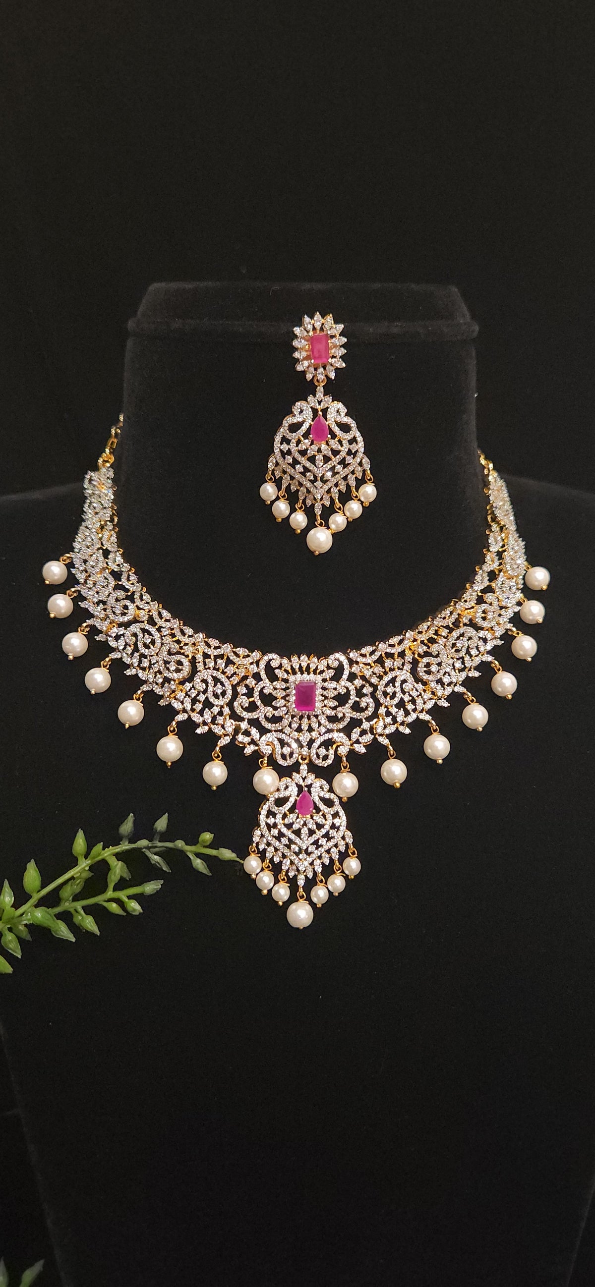 CZ Statement Necklace Set