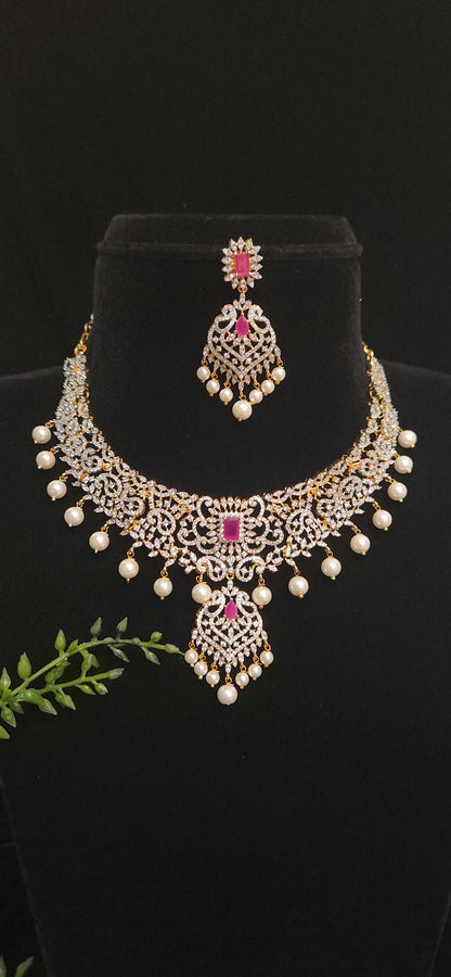 CZ Statement Necklace Set