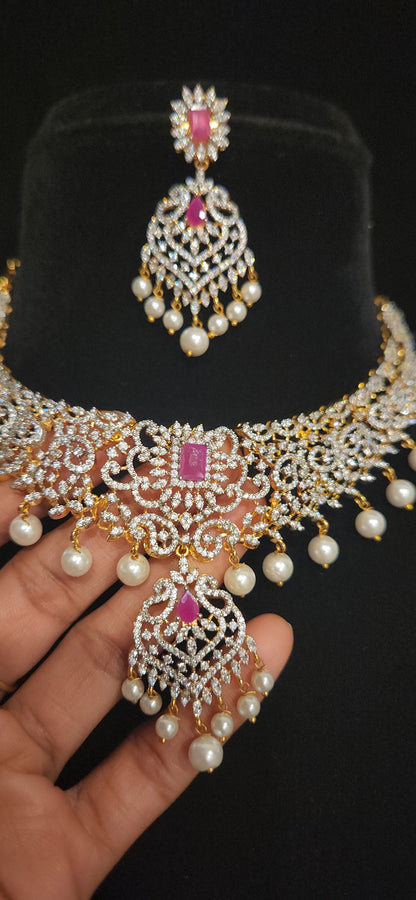 CZ Statement Necklace Set
