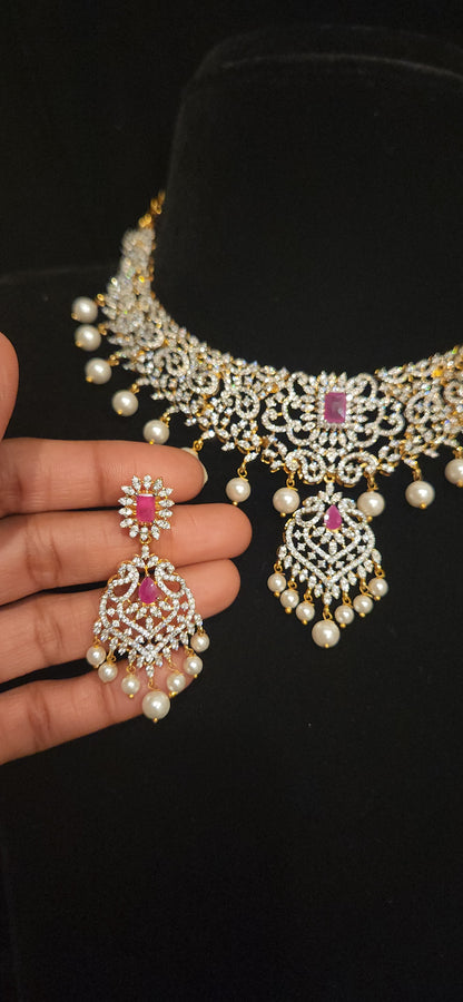 CZ Statement Necklace Set