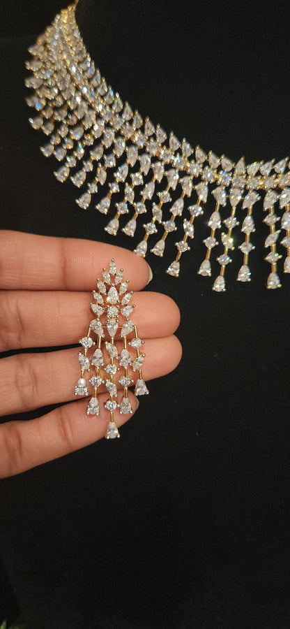 CZ Neutral Tone Necklace Set