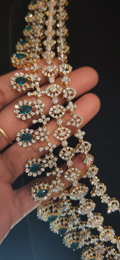 Grandeur Emerald CZ Three Layer Haram