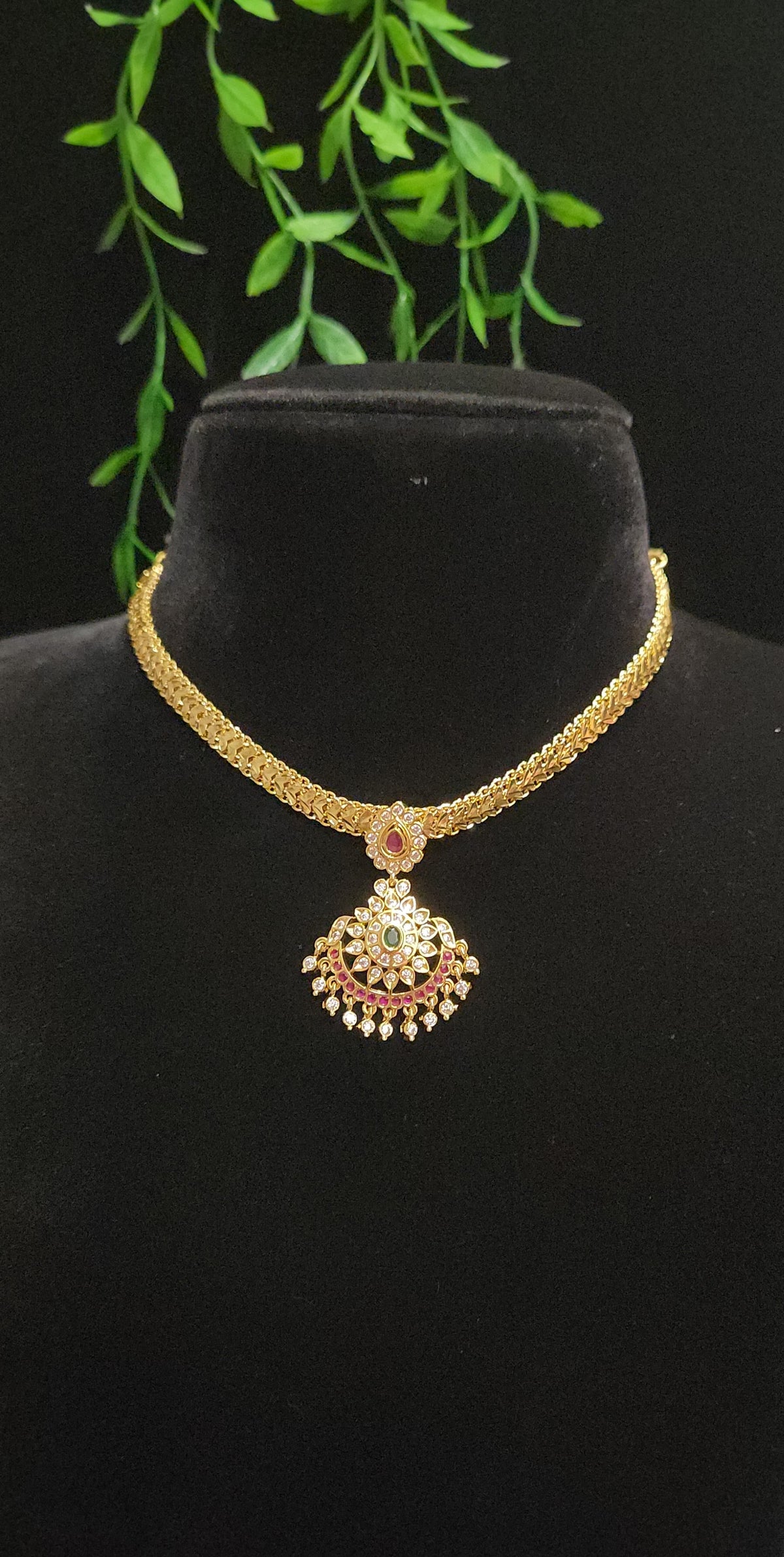 Vintage Adiga Model Necklace with Multicolour Pendant