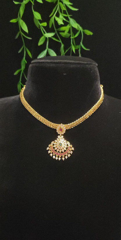 Vintage Adiga Model Necklace with Multicolour Pendant