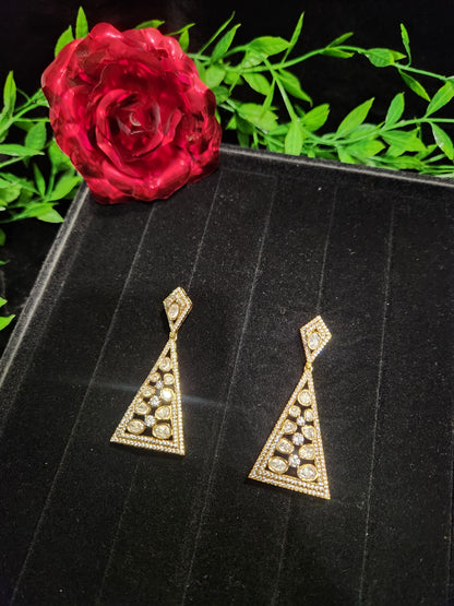 Triangle Moissanite Dangler
