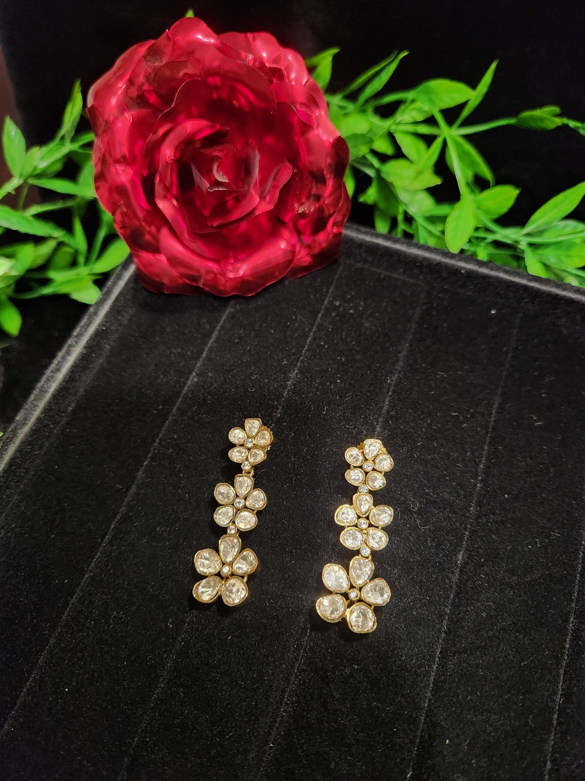 Floral Moissanite Danglers