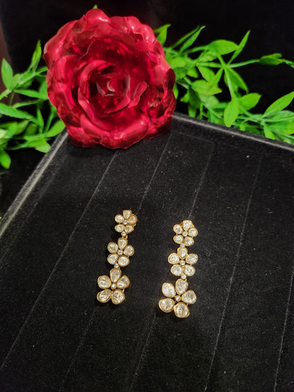 Floral Moissanite Danglers