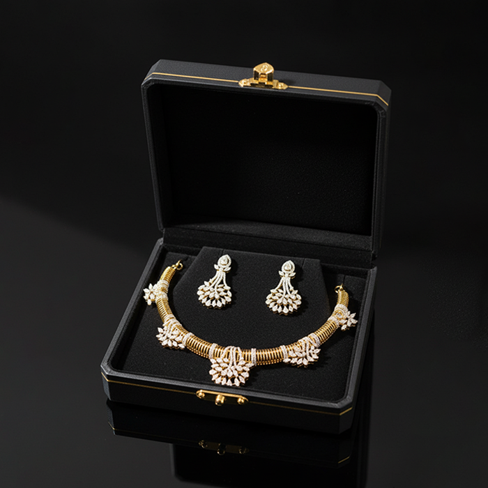 Hasli with Trendy CZ Floral Motifs