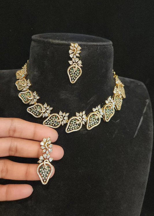 Victoria Finish CZ Necklace Set | Strawberry Theme