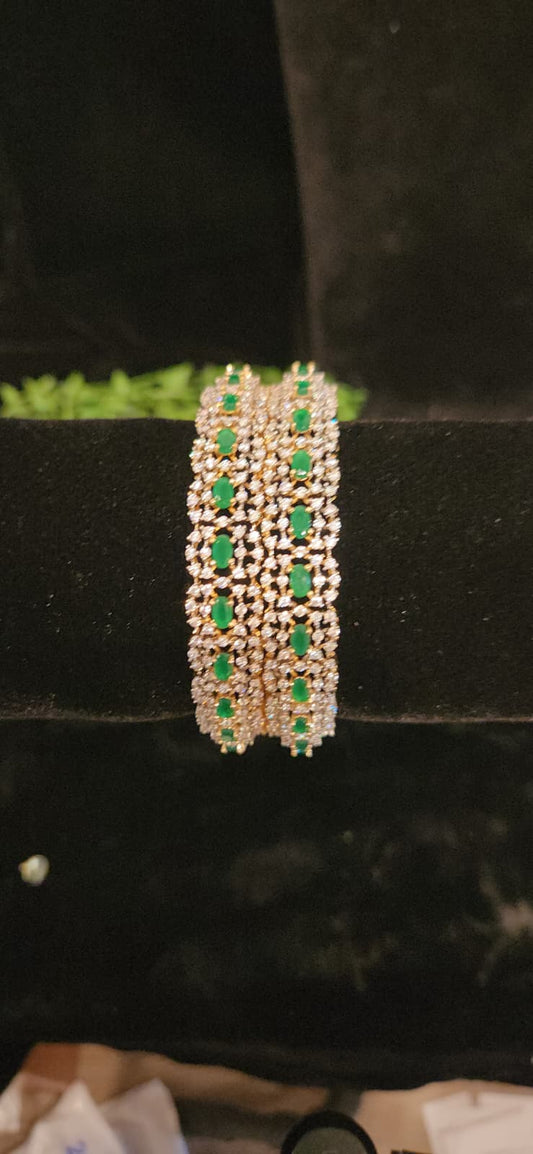 Diamond Finish pretty CZ Bangles