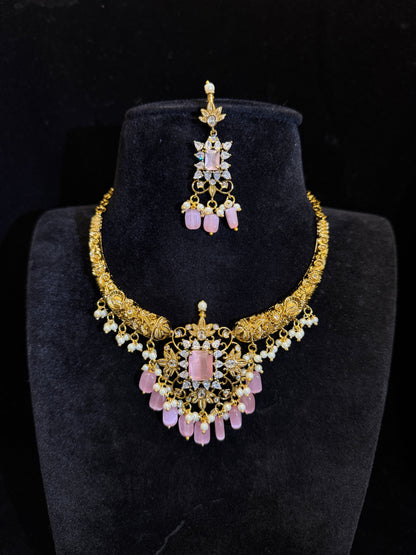 Vintage Matt Finish Hasli Necklace Set
