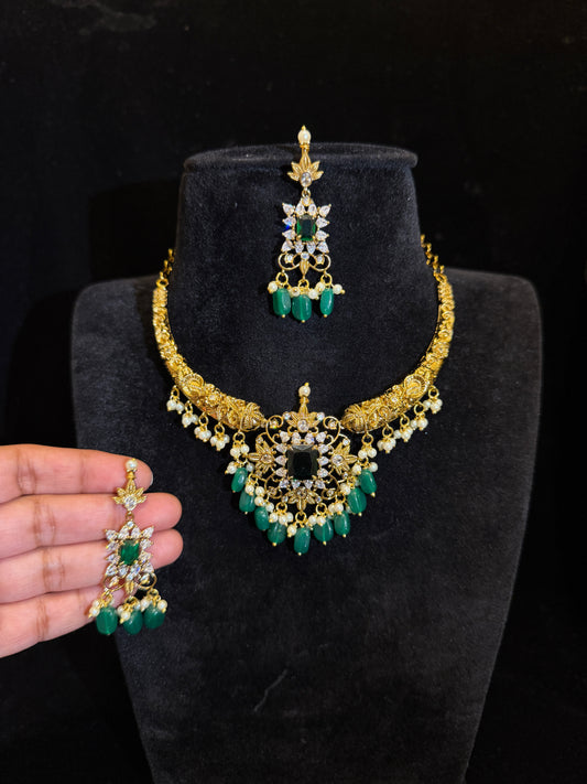 Vintage Matt Finish Hasli Necklace Set