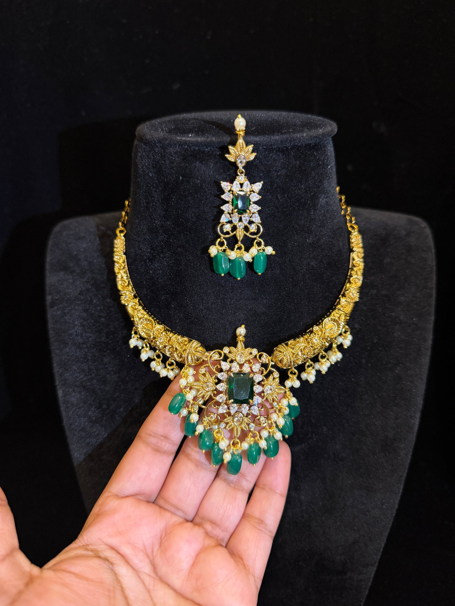 Vintage Matt Finish Hasli Necklace Set