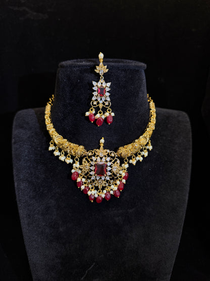 Vintage Matt Finish Hasli Necklace Set