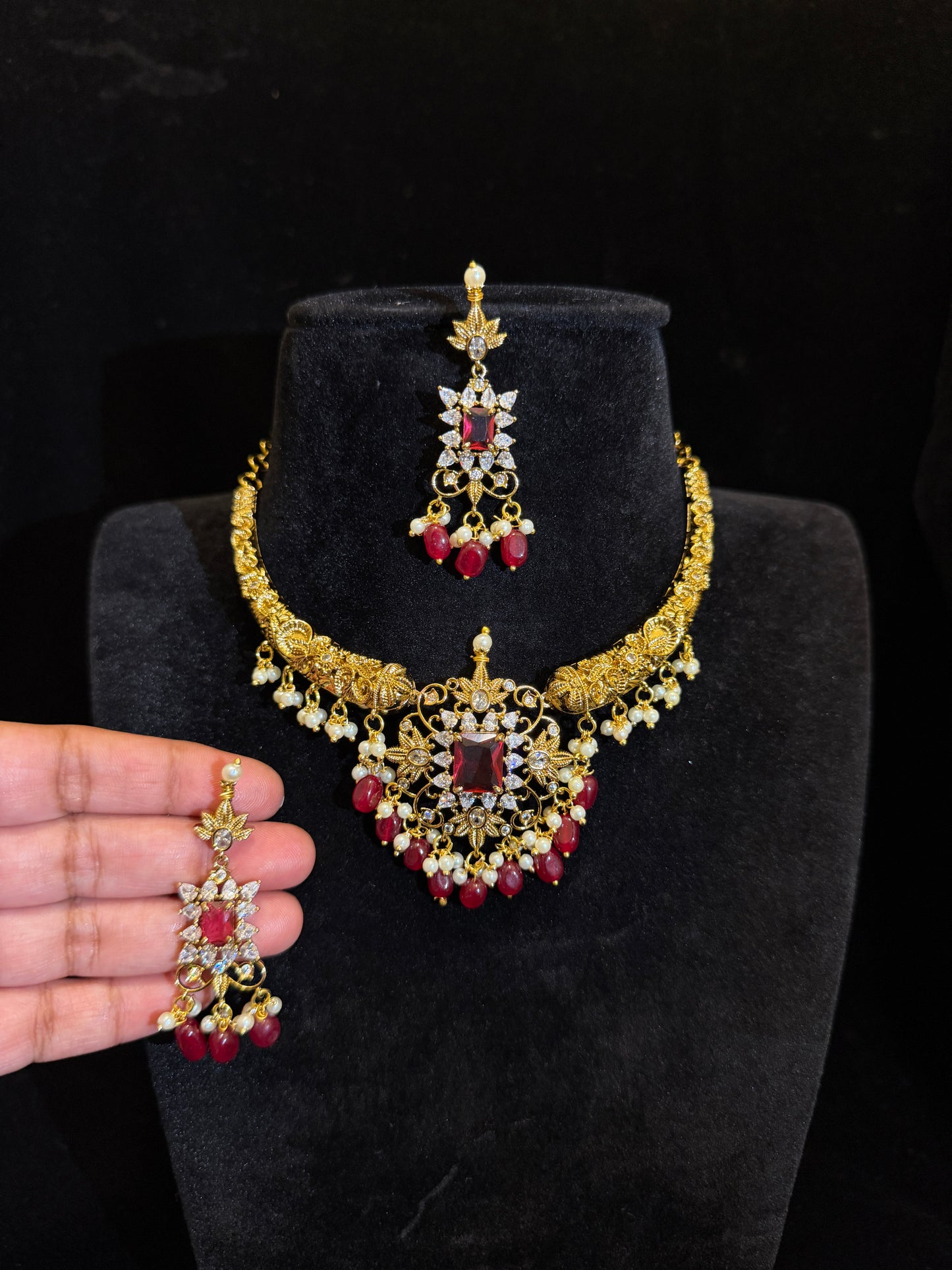 Vintage Matt Finish Hasli Necklace Set
