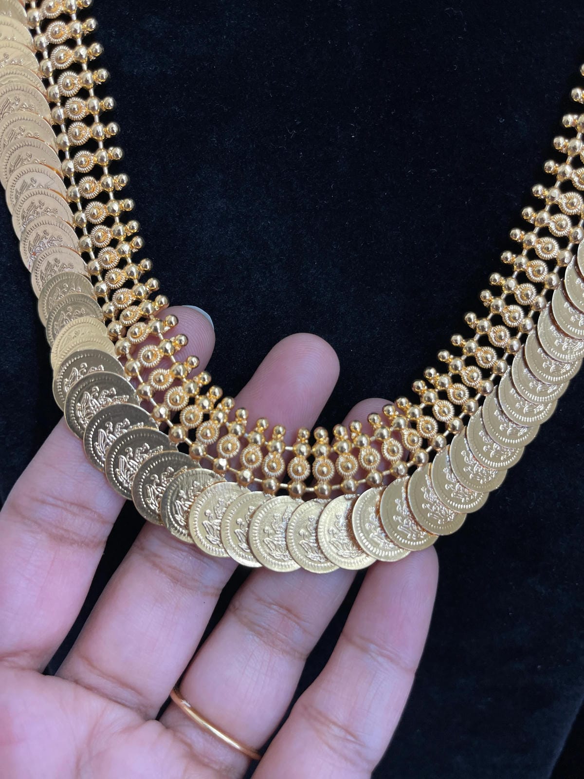 Gold Finish Lakshmi Devi Kasula Peru