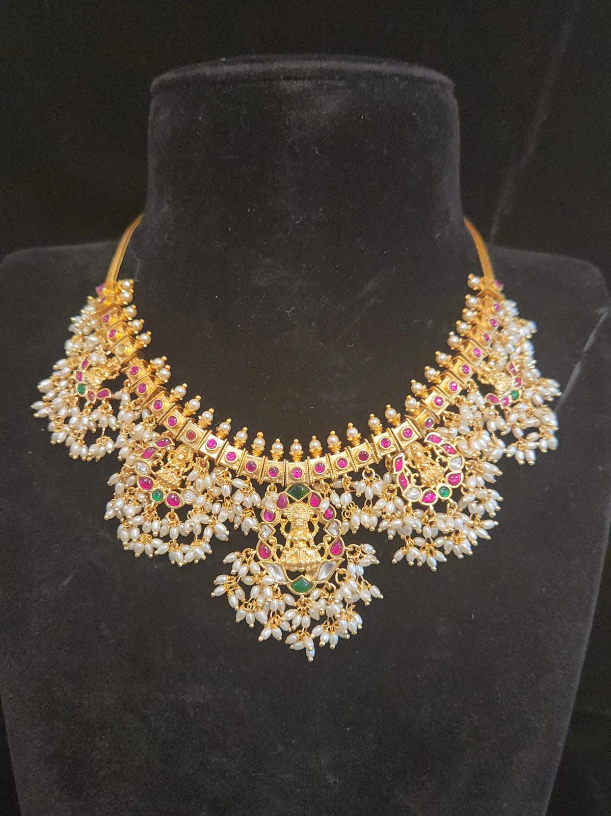 Lakshmi Devi & Guttapusalu Jadau Kundan Necklace Set