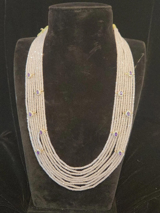 Baby Pink CZ Beads Mala