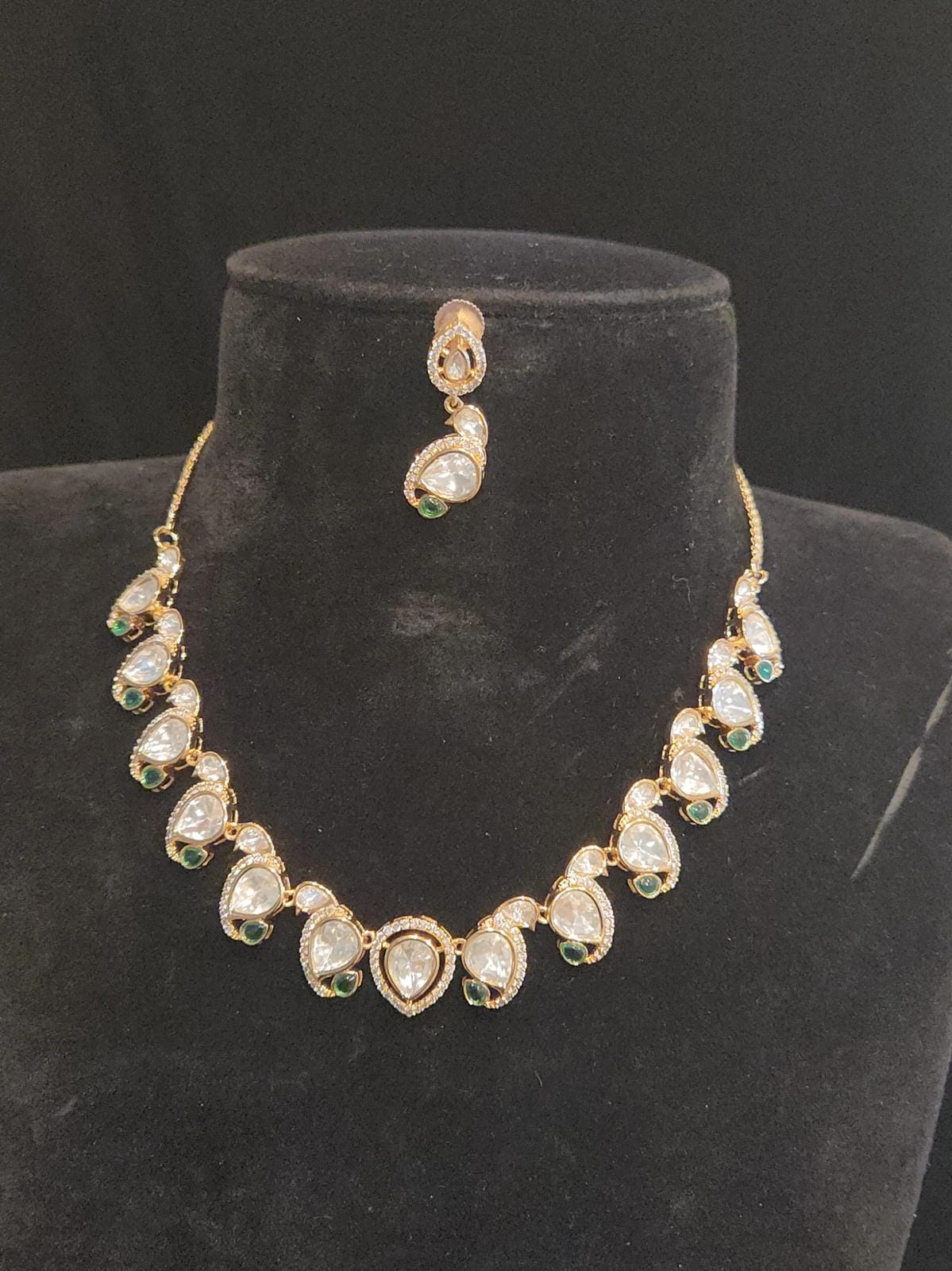 Polki Birds Design Necklace Set