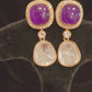 Brilliant Moissanite Purple Earrings