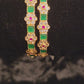 Charming Ruby Emerald Floral Kids Bangle