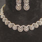 Designer CZ Floral Necklace Set
