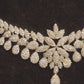 Leaf & Drop design CZ Necklace Set