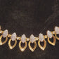 Golden Leaf CZ Necklace Set